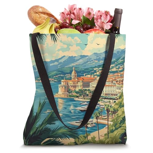 Bolso Tote con diseño Monte Carlo y palmeras miniatura 4