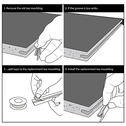 Outwater Industries 25 Foot White 3/4 Inch Center Barb Tee Moulding T Molding Hobbyist Pack, Small Projects, Arcade Machines And Tables #TOP4