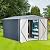 10x12 Ft Outdoor Metal Storage Shed, Galvanized Steel Garden Sheds with Lockable Doors, Extra Large Utility and Tool Storage for Patio Lawn Backyard Outside Use, Grey