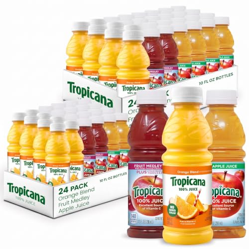 Tropicana 100% Juice 3-flavor Classic Variety Pack,10 Fl Oz (Pack of 48)