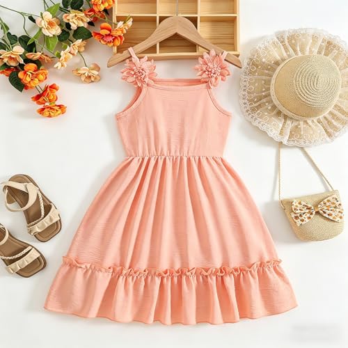 Robe d'été fille à fleurs 3D idéale pour les vacances à la plage - 4