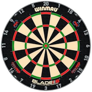 WINMAU Blade 6 Triple Core Carbon Dartscheibe Steeldart Profi Dartboard – Offizielle Turnierspezifikationen, von der PDC empfohlen