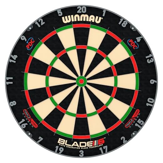 WINMAU Blade 6 Triple Core Carbon Dartscheibe Steeldart Profi Dartboard – Offizielle Turnierspezifikationen, von der PDC empfohlen