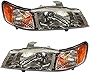 Evan-Fischer Headlight Set Compatible with 1999-2004 Honda Odyssey Left Driver and Right Passenger Side Halogen