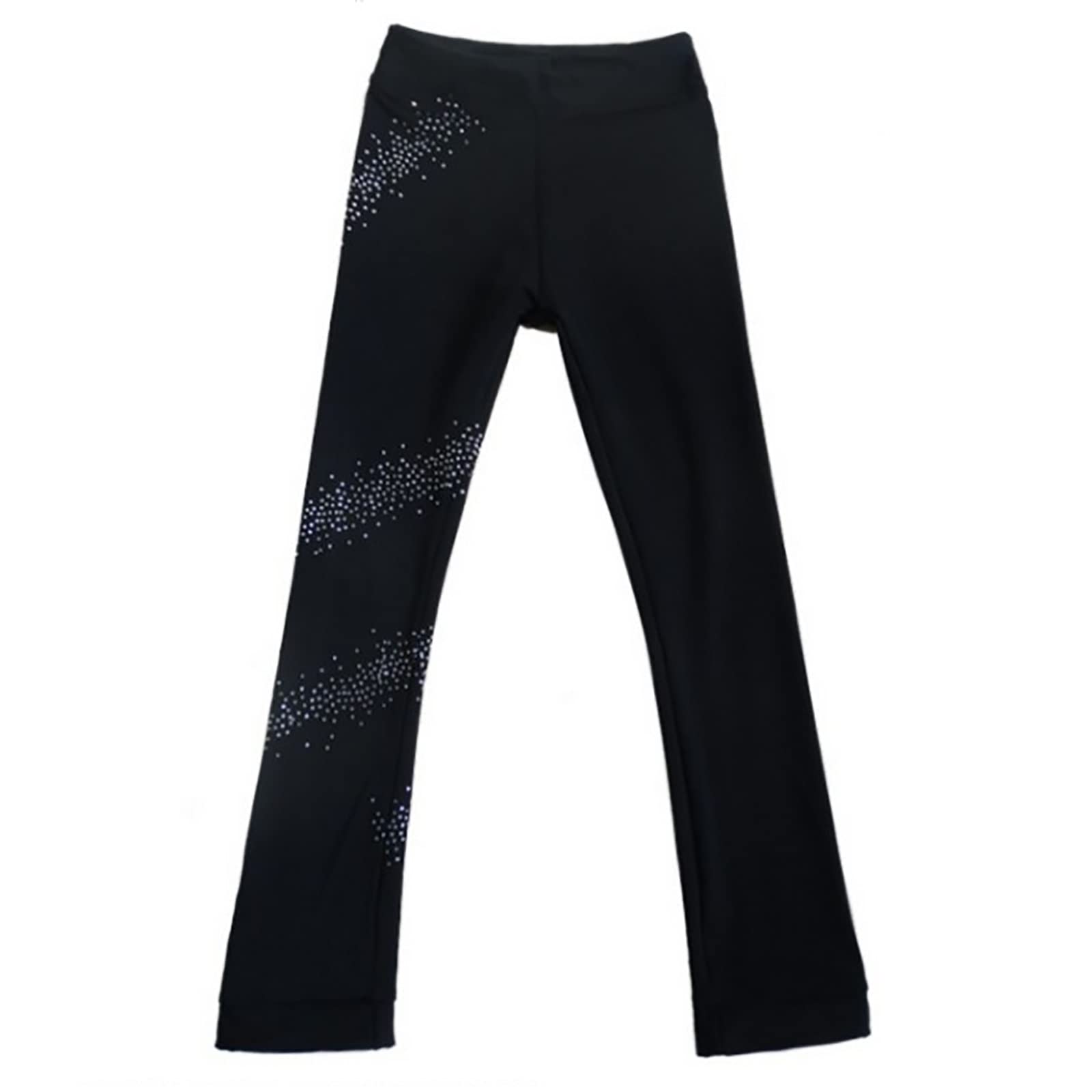 G&F Pantalon Patinage Artistique Femmes Filles Collants Patin Glace Avec Doublure Polaire Pantalons Entraînement (kolor: czarny, rozmiar: XL)