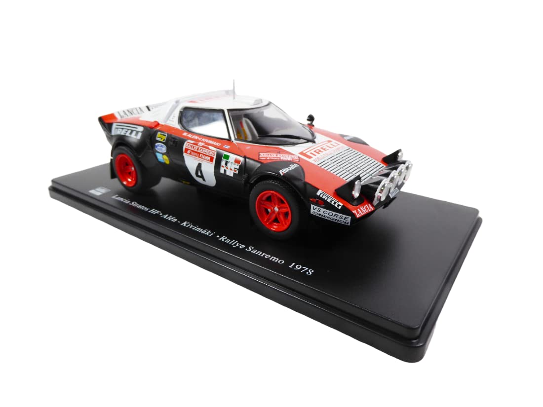 OPO 10 Voiture Miniature reproduite à l'échelle 1/24 Compatible pour Lancia Stratos HF Rallye Sanremo 1978 - RVQ26