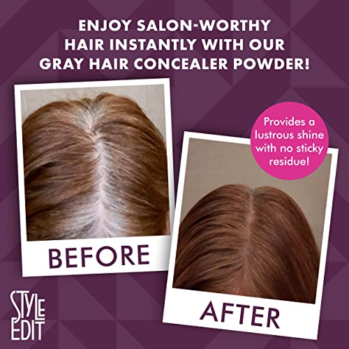 Root Touch Up Powder For Black Hair By Style Edit | Cover Up Hair Color For Grays And Roots Coverage | Root Concealer For Black Hair | Mineral Infused Binding Hairline Powder #TOP2