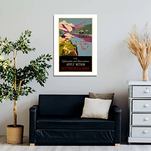 Poster de voyage Yangtze Gorges affiche encadrée pour s'évader au quotidien