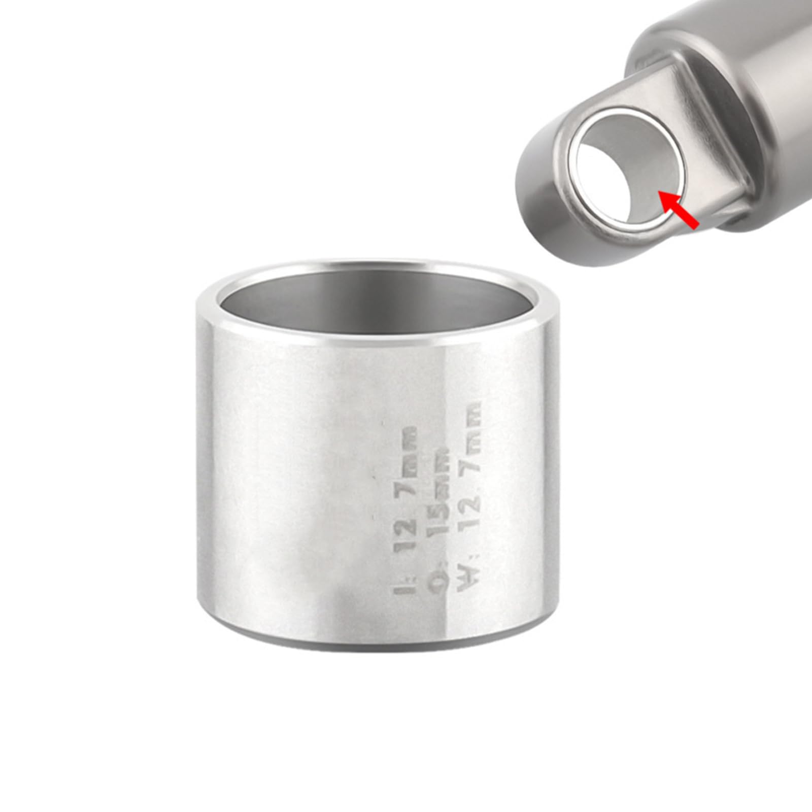 MTB Rear Shock Bushing - 12.7x15mm Stainless Steel Pillow Block Bearing, Wear-Resistant, Rust-Proof for Mountain Bike Suspension Maintenance & Off-Road Rides
