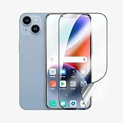 Kit 2 Película Nano Gel Protetora de Tela Frontal Cerâmica Transparente Não Quebra Anti Impacto Para iPhone (iPhone 14)