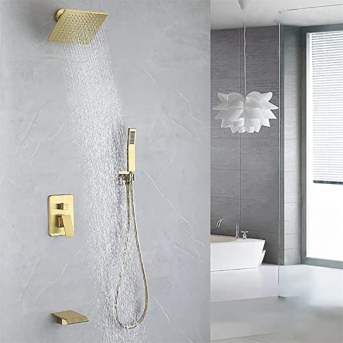Shower system concealed or brossé kit douche encastré mural avec douchette