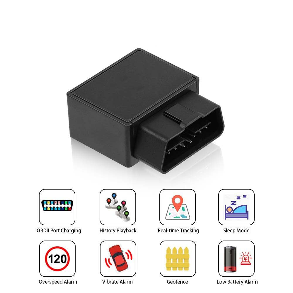 Traceur GPS Voiture sans Abonnement-localisateur Voiture OBD II Tracking Device-Tracker for Car Location and Speed-Mini OBD GPS traqueur for Vehicles- Localisateur de Camion GPS 4GTK816