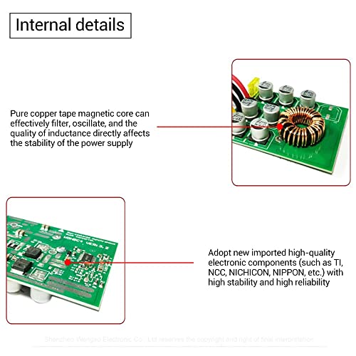 Golf Cart 48V to 12V Converter DC Voltage Buck Reducer Transformer Voltage Regulator IP68 with Fuse for Golf Cart Club Car (240W 20A)4