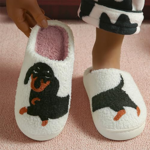 Slippers for Women Men with Memory Foam Warm Fuzzy Cozy Slippers Anti-Slip House Shoes Indoor Outdoor4