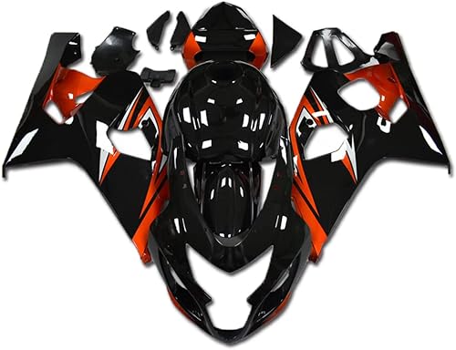 Carrocería de plástico negro naranja carenado apto para 2004 2005 GSXR 600 750 Molde de inyección ABS nuevo marco 04 05 GSXR-600 750