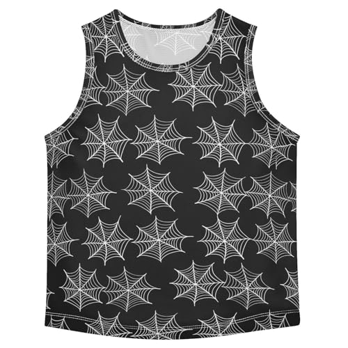 Spiderweb Black Boys Tank Tops Toddler Sleeveless Tank Top Undershirts for Sports,3T