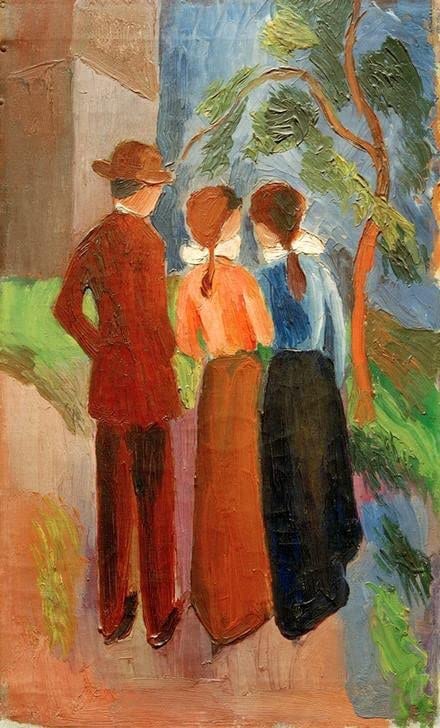 Tableau Marchez pour trois August Macke pour habiller un mur vide avec art et élégance