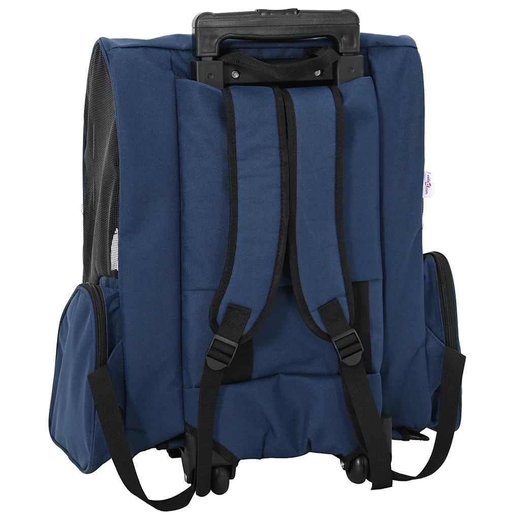 Carrello per animali domestici 3 in 1 Design Blu 48x32x(57-106) cm Tessuto Oxford,Articoli per animali,Animali domestici - Articoli,Passeggini per animali domestici-42007371