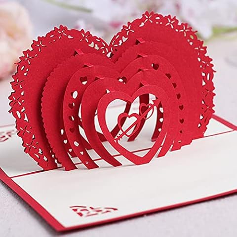Tarjeta de San Valentín desplegable con corazón en 3D Cover