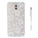 Produktbild Grandoin Huawei Honor 6X Hülle, 2 in 1 Ultra Dünne Schale Ultra Dünn Weich TPU Bumper Case Silikon Schutzhülle Handy Tasche für Huawei Honor 6X (weiße Rose)
