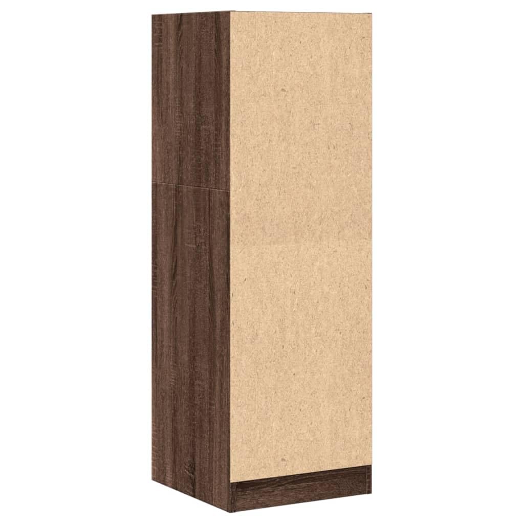 Armoire à pharmacie aspect chêne 40 x 41 x 118 cm - Commode avec 2 tiroirs - Armoire de rangement pour salon, couloir, cuisine