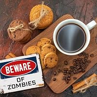 Metallschild XL mit Spruch: Beware of Zombies – Ansicht 5