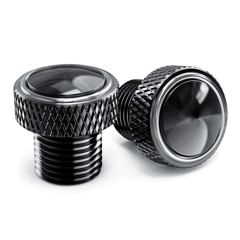 AYVRUOP M10 Spiegel stoppen voor motorfiets, CNC-afdekking, blindstop, M10 schroeven, schroefdraadstop, aluminium anodische oxidatie schroeven, schroefdraad, bekledingsschroeven, 2 x rechtse