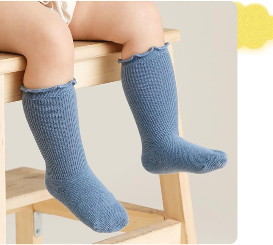 FYLuoke Baby Knee High Stockings - Girls & Boys Toddlers & Newborn Long Socks with Ruffles - Image 2
