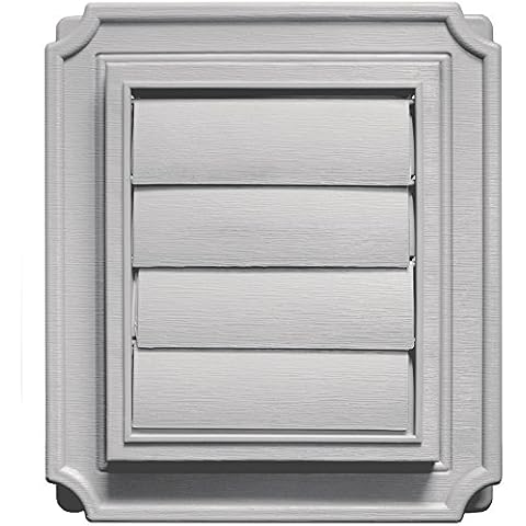 Builders Edge 140137079016 Scalloped Exhaust Vent 016, Gray Cover