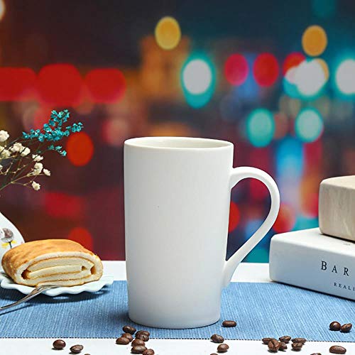 Mug Tazas Cafe Reutilizable,Tazas De Café De Diseño Simple 100 Ml 200 Ml 350 Ml 500 Ml 550 Ml Taza De Cerámica Blanca Negra Taza De Agua De Oficina Taza De Té, 500 Ml Cover