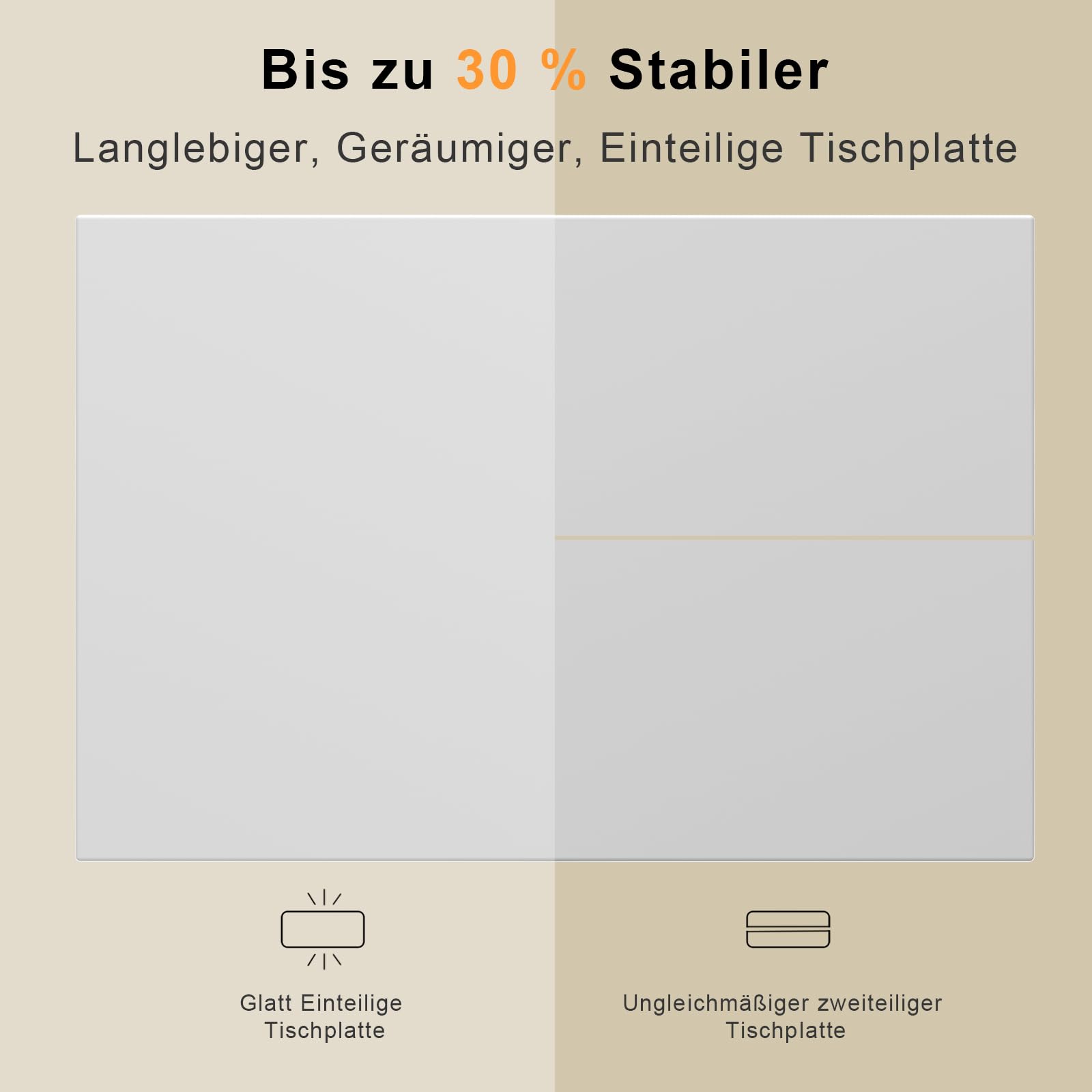WALKINGDESK Höhenverstellbarer Schreibtisch 120 x 60 cm, Weiß | Elektrischer Stehschreibtisch mit Einteiliger Tischplatte, 4 Speicherpositionen, Computertisch 2 Haken für Homeoffice