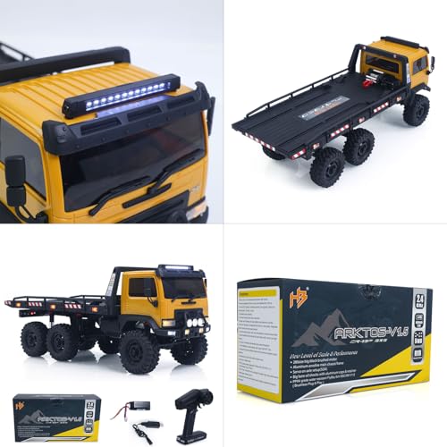Image of TOUCAN RC HOBBY 1 /18 Remote Control Off Road Car 6X6 RC Flatbed Truck 2Speed Gearbox Flysky ESC 280 Brushed Motor 6CH Radio RTR for Adult Hobby