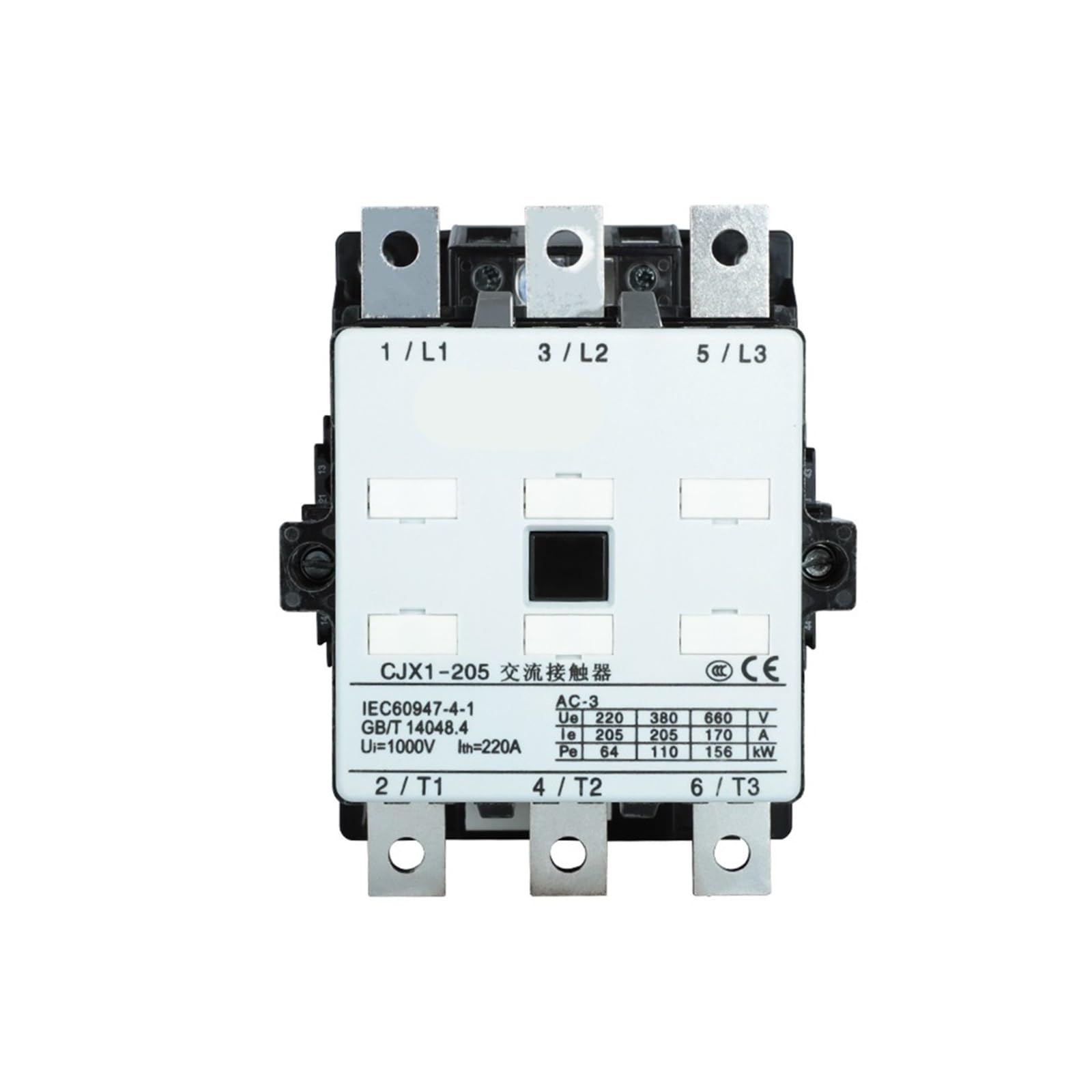 Contacteur CA CJX1-205/22 résistant aux surcharges électriques 220V 380V