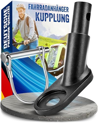 Liebdorf Fahrrad Anhängerkupplung - Universal Adapter für E-Bike & Fahrrad - Kompatibel mit Thule Qeridoo Croozer Hamax - Anhängerkupplung Fahrrad Zubehör