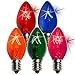 C7 Twinkle Triple Dipped Transparent Multicolor, 7 Watt - 25 Light Bulbs