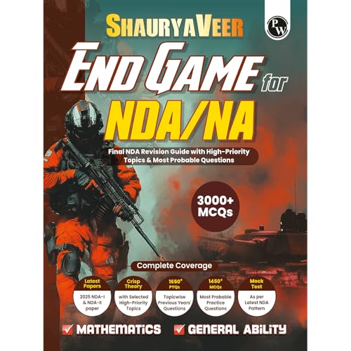 Image of PW ShauryaVeer NDA Book 2026 - End Game for NDA /NA Maths & GAT | 3000+ MCQs with PYQs & Most Probable Questions | Crisp Theory + Mock Tests with Solutions