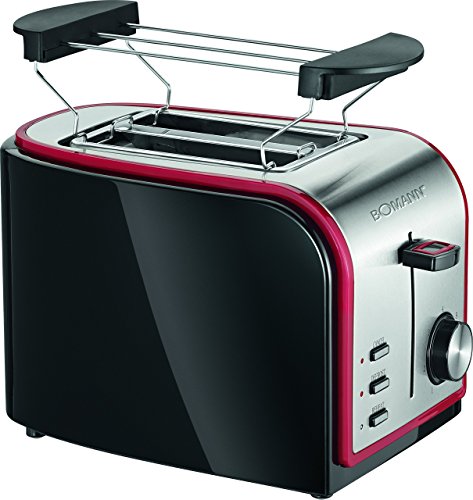 Preisvergleich Produktbild Bomann TA 1567 CB Toaster, Schwarz / rot / edelstahl