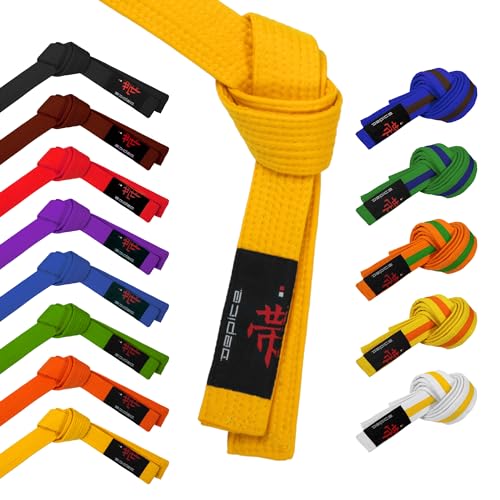 DEPICE Cintura per Arti Marziali, Gialla – Cintura per karatka, 300 cm