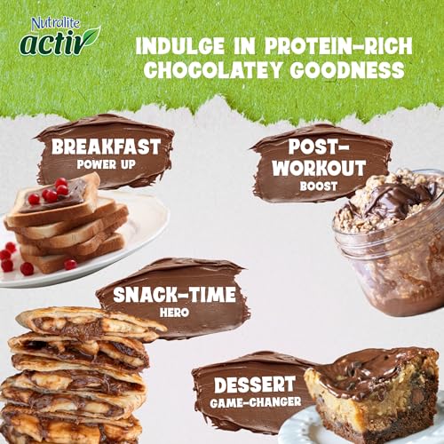 Image of Nutralite Activ Peanut Butter Chocolate Creamy | 1kg Jar | 20g Protein per 100g | High Dietary Fibre | Dark Choco Chips | Zero Trans-Fat | No Gluten | No Hydrogenated Oil | No Preservatives