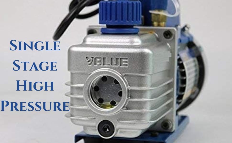 Image of Value Double Stage Vacuum Pump Ve - 245N, Oil Capacity 325 Ml, Flow Rate 142 Liters /Min And 1 /2 Hp For Laboratory Purpose, Multicolored