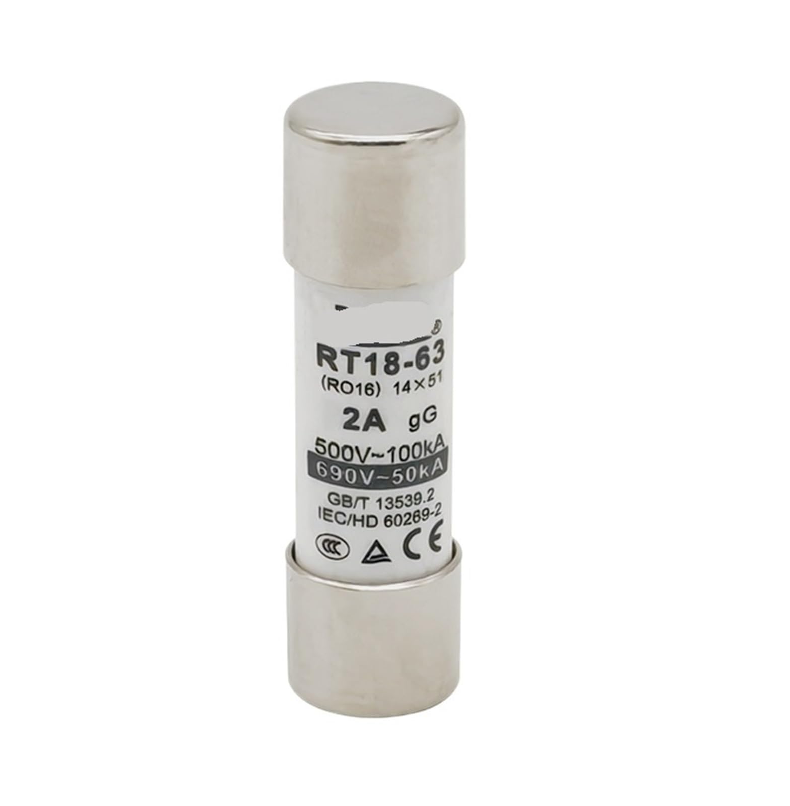 Fusible R016 protection contre les surcharges 500V 690V calibre 2A