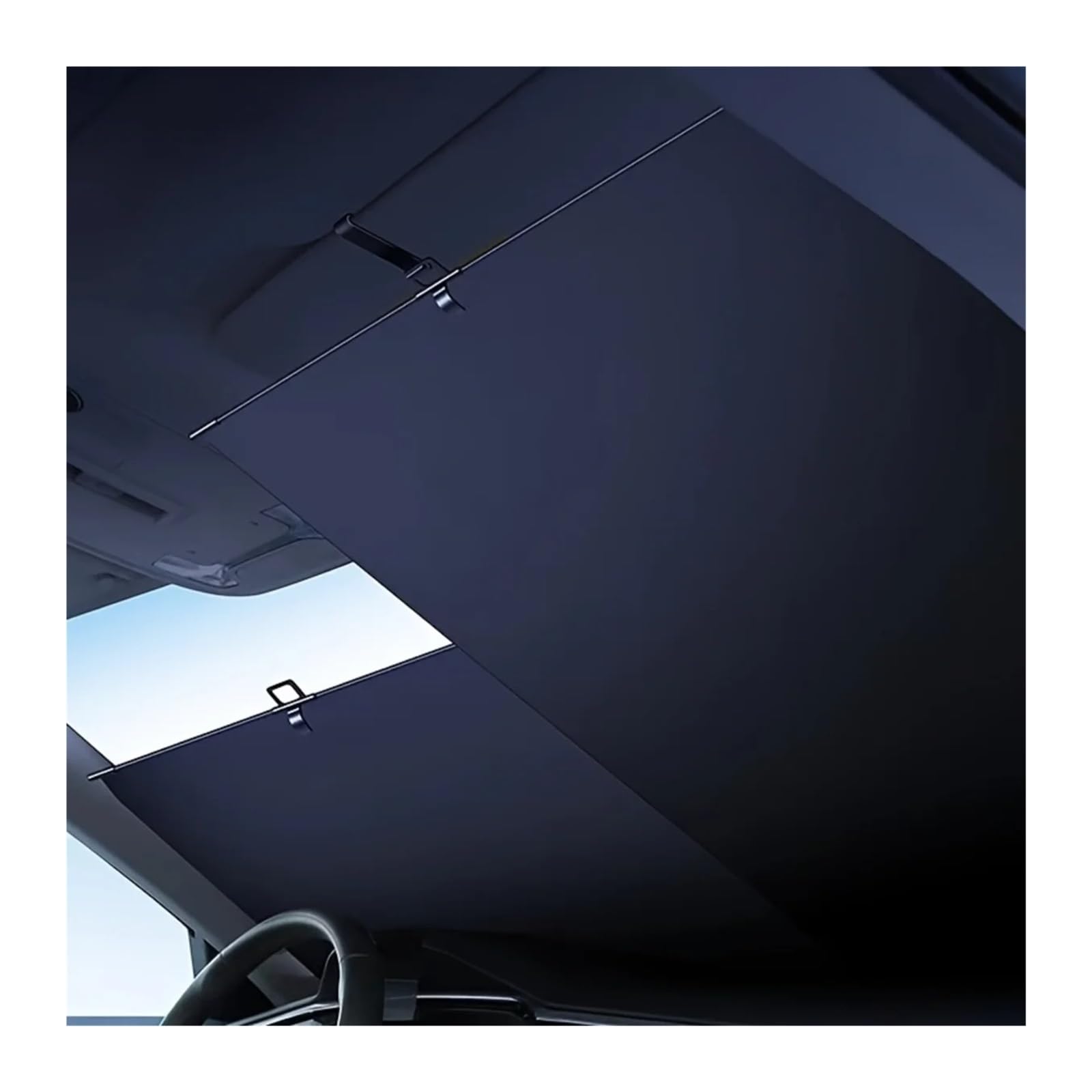 Pare-soleil rétractable pliable pour ne plus brûler votre volant - 7