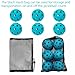 Spunspon 6 Pack Pickleball Balls, 40 Holes Outdoor Pickleballs, High Elasticity & Durable Pickle Balls for All Style Pickleball Paddles (Sky Blue)
