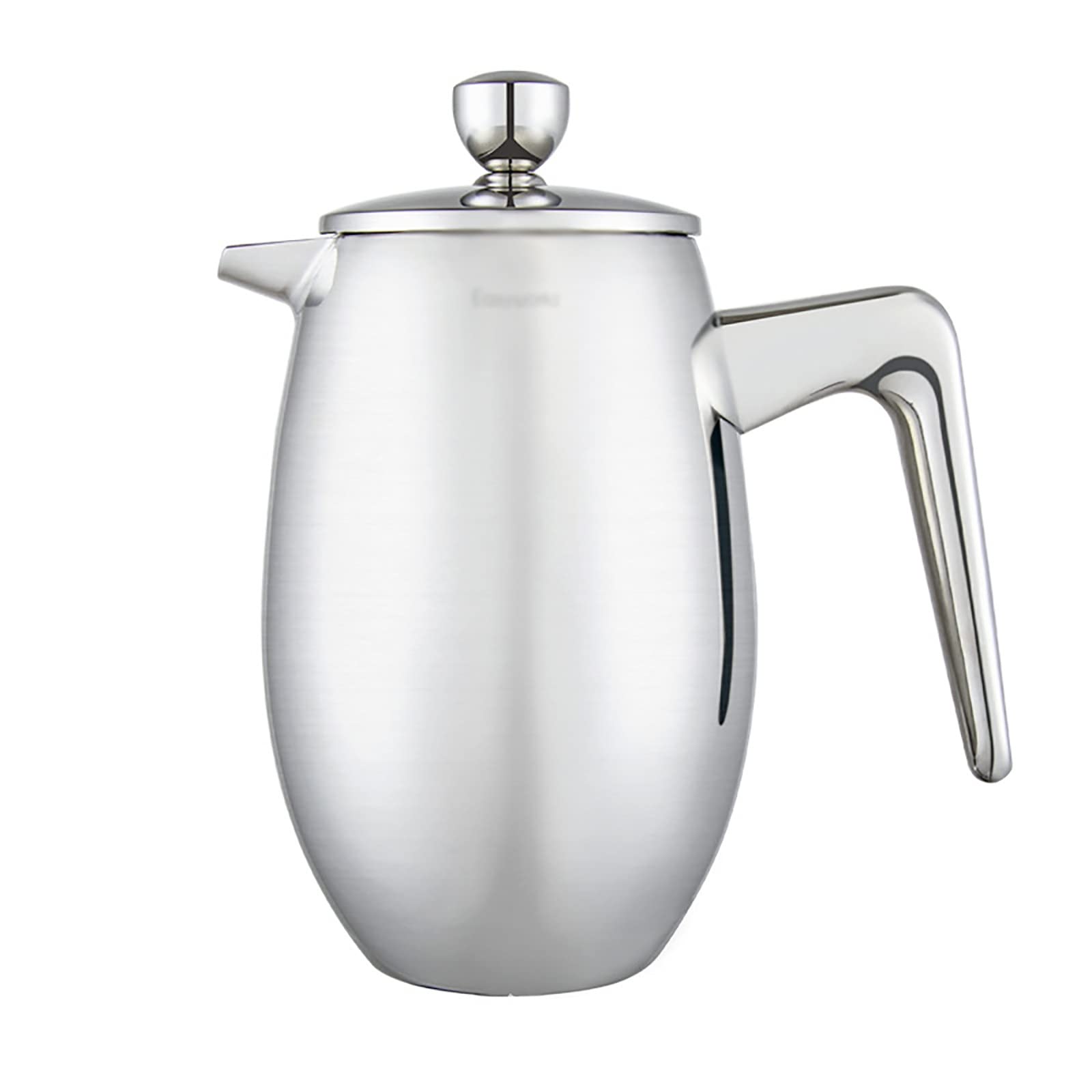 Cafetera de Prensa Francesa Cafetería De Doble Capa De Acero Inoxidable Filtro Francés De Filtro Francés Pout En Forma De U Teat para café filtrado(350ml)