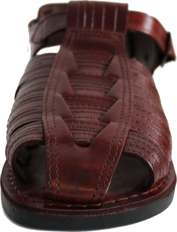 Holy Land Market Men/Women Biblical Jesus Leather Sandals/Slides From Jerusalem (Nathaniel Style I)2