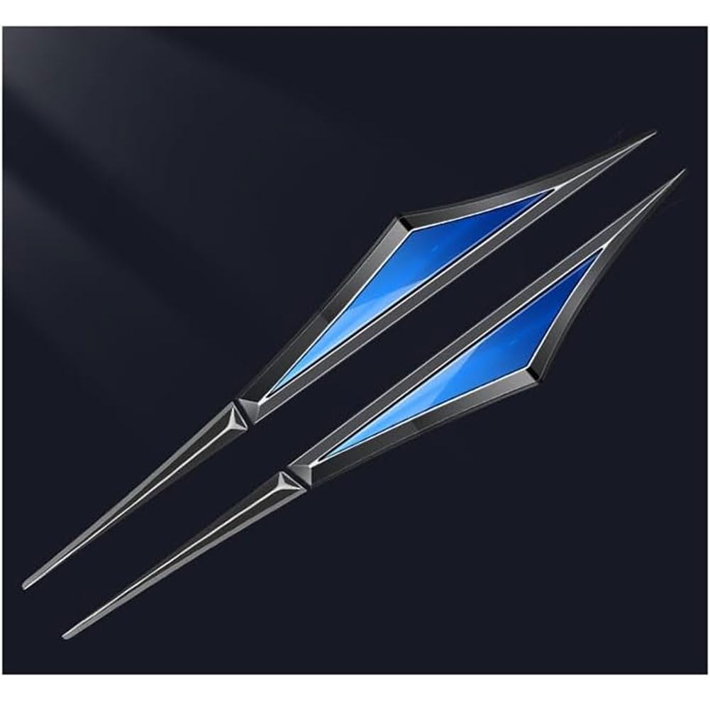 Car Emblem Sticker for Civic V/5 Aerodeck (MB/MC) 1998-2001, Doors Blade Fender Side Wing Emblems Badge Stickers 3D Metal Self-Adhesive Accessories,F/Black~Blue