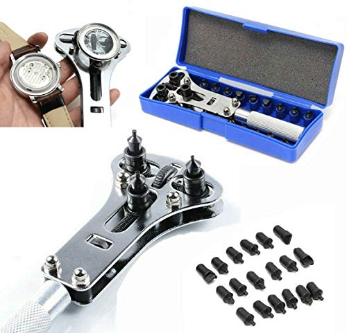 Eland Wrench Screw Remover Watch Back Case Battery Cover Opener Repair Tool Set Kit 17 mm - 33 mm