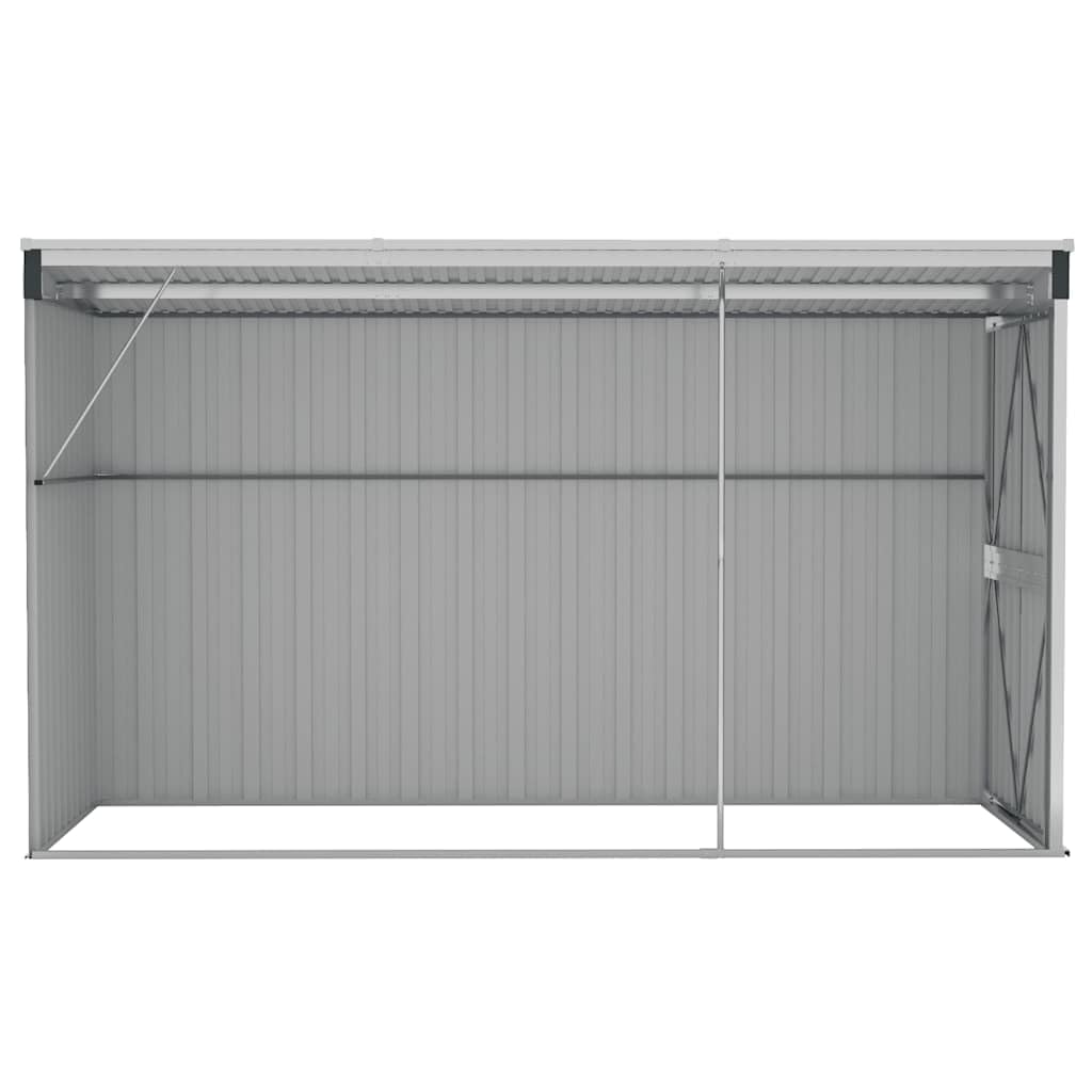 Solivagant Abri de Jardin Mural Anthracite 118x288x178 cm Acier,(40.02 KG)