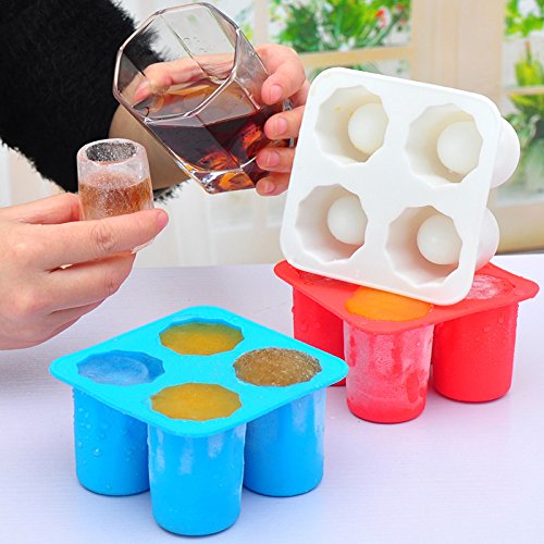 Image secondaire de 4 Coupe Forme Silicone Shooter Verre Moule À Glaçons