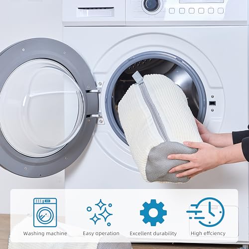 2 Pcs Shoe Washing Machine Bags - Laundry Shoe Bags for Washer and Dryer, Reusable Tennis Shoe Washing Bag, Microfiber Cleaning Bags, Includes Adjustable Shoe Trees3